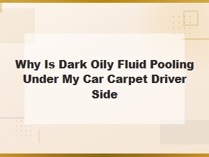 Dark Oily Fluid Under Car Carpet on Driver Side: Causes and Cleanup Guide